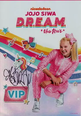 Jojo Siwa Signed Autograph D.r.e.a.m. Dream Tour Vip Poster E - Celebrate Rare • $1539.92