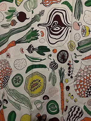 Fabric IKEA Vegetable Print Paulin Machado 2014 Coloured Approx 147cm X 95cm • £6