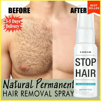 $9.35 • Buy Permanent Hair Removal Spray Natural Painless Stop Hair Growth Inhibitor Remover