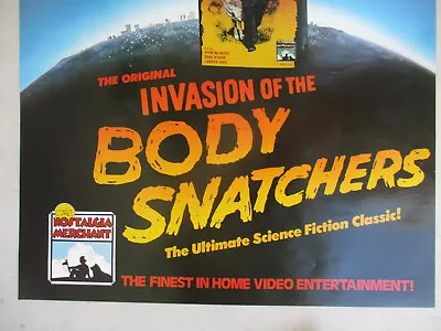 Invasion Of The Body Snatchers Vintage Poster VHS Release Sci Fi Classic UFO 80s • $54.95