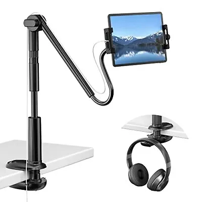 Gooseneck Tablet Stand For Bed 360 Adjustable Phone & IPad Holder For Desk • £24.44