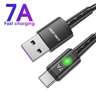 7A USB To Type C Charger Cable Fast Charging Lead Data Cord For Samsung Google • £3.43