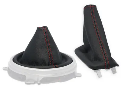 For Mazda Mx-5 Miata Nc 05-14 Gear Boot & Handbrake Gaiter Leather Stitch Red • $28.70