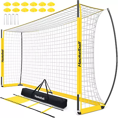 12x6ft Portable Soccer Goal Practice Net Frame Soccer Net With Ladder & 12 Cones • $113.23