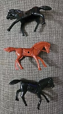 3 Vtg 1978 Mattel Horse Figures Wood Saw Cowboy Town Wagon Power Shop Accessory • $21.99