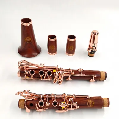 Red Wood Professional Clarinet Rosewood BB /Rose Gold-Plated Keys/Redwood Sib  • $335