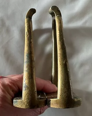 Original 19th Century Unmarked Military Or Civilian Equine Brass Stirrups • $72.49