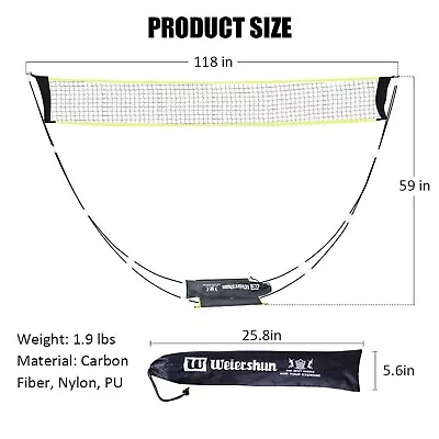 Outdoor Badminton Training Net Portable Sports Net For Volleyball Court Beach US • $32.99