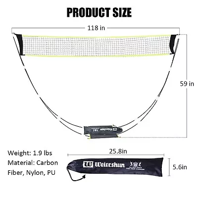 Outdoor Volleyball Badminton Training Net Portable Sports Net For Court Beach US • $28.99