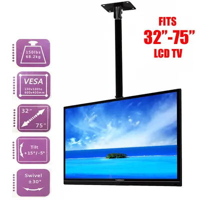 $26.99 • Buy Ceiling Roof TV Mount Adjustable Wall Bracket Tilt 32 -75  LCD LED Plasma