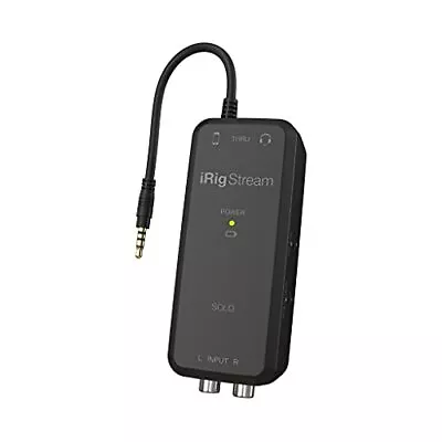 IK Multimedia IRig Stream Solo Streaming Audio Interface FREE SHIPPING • $59.99