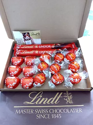 LINDT Chocolate Hamper Gift Box ❤️ Lindt Lindor Chocolate Hearts Red • £13.99