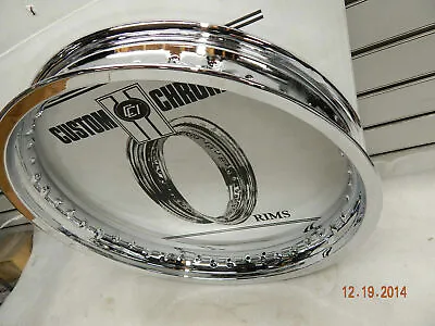 Show Chrome 2.50x19 Spoke Wheel Rim Harley 40 Spoke Excel Sportster Dyna Motorcy • $229.99