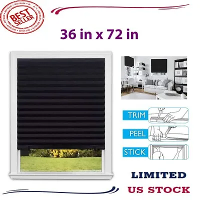 6 Pack Window Sun Shade Pleated Pull Down Cordless Blackout UV Light Movie Room • $43.56