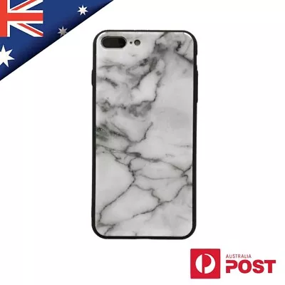 Classic Marble Stone Tempered Glass Case Cover Apple IPhone X XS 6 7 8 Plus SE • $6.99