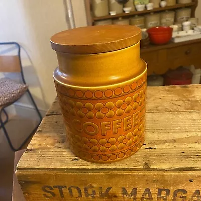 Vintage Hornsea Saffron Pottery – Tall Coffee Storage Jar – Great! – • £9.99