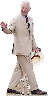 King Charles Cardboard Cutout Lifesize Beige Suit • £53.95