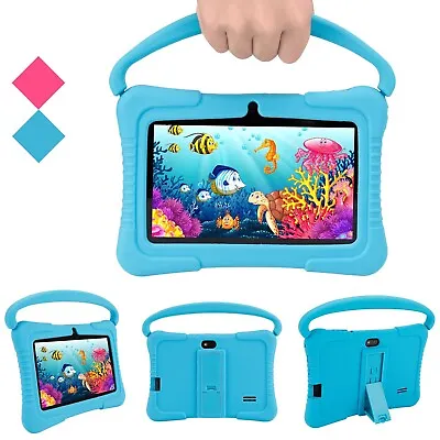 2024 NEW Kids Tablet 7 Inch Android 12 32GB Storage Bundle WIFI Free Case • £59.97