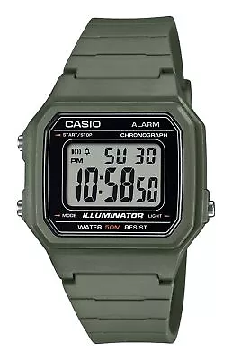 Casio Digital Alarm Chronograph Illuminator Backlight W-217H-3AV 50M Mens Watch • $68.30