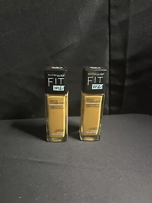 Lot Of 2 Maybelline Fit Me Matte & Poreless Foundation #334 Warm Sun 1 Fl. Oz. • $12.99