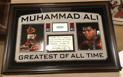 Muhammed Ali Signature And Handwritten Notecard From A Speech By Ali - JSA/PSA • $1394.95