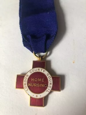 Vintage London County Council Home Nursing Medal Awarded To Florence Knight 1913 • £15
