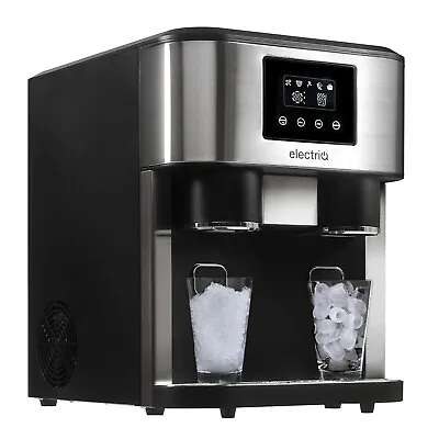 ElectriQ Countertop Ice Maker With Ice Crusher And Water Dispenser In S Eiqicecm • £185.92