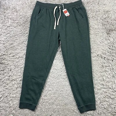 NEW Marine Layer Pants Mens XL Green Ponderosa Pine Fleece Joggers Sweatpants • $33.99