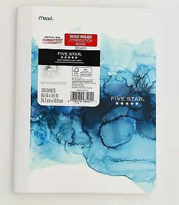 Five Star Lava Light Composition Notebook Wide Ruled 100 Sheets - NEW • $7.25