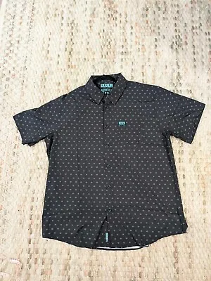 Dixxon Flannel Co Shirt Lucky13 Mens XL Short Sleeve Black Charcoal Button Up • $27.52