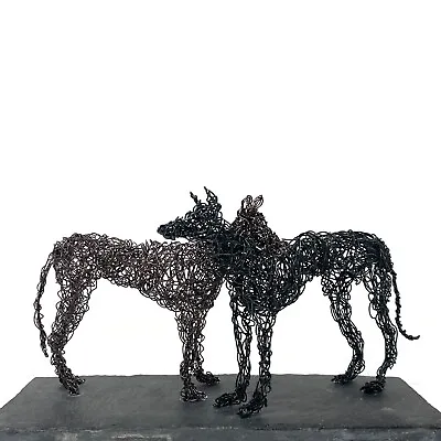 £380 • Buy Designer Griggsy Handmade  Long Dogs Greyhound Lurchers Wire Metal Sculpture