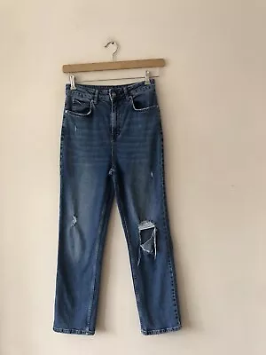 Mint Velvet Blue Distressed Slim Leg Jeans Sz Uk 10 Regular • $31.08