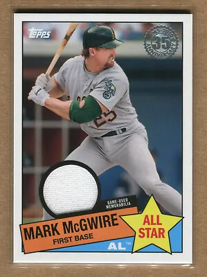 MARK McGWIRE 2020 Topps Baseball #85R-MM 1985 TOPPS ALL-STAR JERSEY RELIC • $14.99