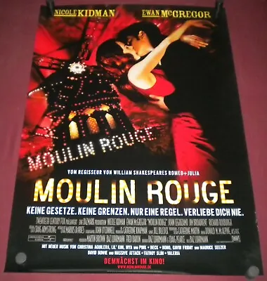 Moulin Rouge Movie Poster 23x33 S/S GERMAN Ewan McGregor Nicole Kidman • $9.99