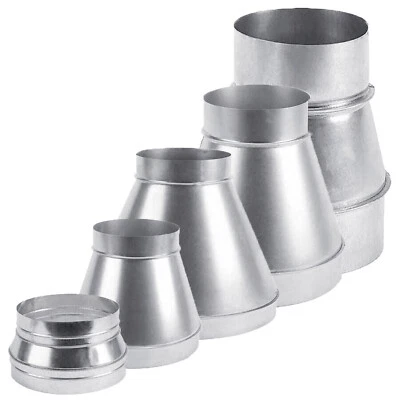 £9.15 • Buy Metal Ducting Reducer Ventilation Pipe Connection Extraction Fan Tube Hydroponic