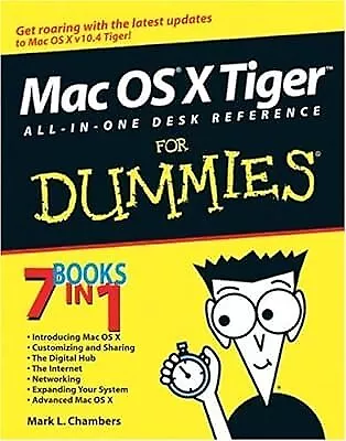 Mac OS X Tiger All-in-One Desk Reference For Dummies Chambers Mark L. Used; G • $15.36