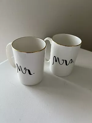 KATE SPADE Lenox Bridal Party Mr. And Mrs. Set Of Mugs • £29.19