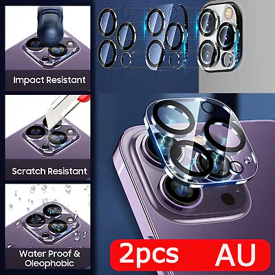 $6.88 • Buy 2X Camera Protector Glass Cover For IPhone 15 14 13 12 11 Pro Max Plus Mini
