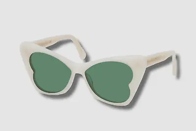 $280 Stella McCartney SC40024I 21N Women's White Cat Eye Sunglasses 53/14/145 • $77.98