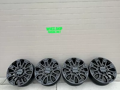 22  GMC SIERRA 2500 HD ULTIMATE DENALI OEM FACTORY STOCK WHEELS RIMS 8X180 Black • $3250