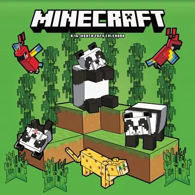 Trends International  Minecraft Exclusive With Decal 2024 Wall Calendar • $17.99