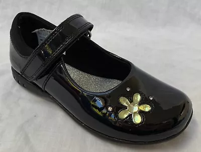 BNIB Clarks Girls Trixi Candy Black Patent School Leather Lights Shoes  • £16.99