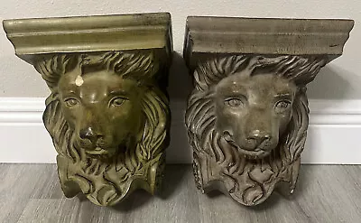 Vintage Lion Head Wall Shelves Corbel Sconce • $60