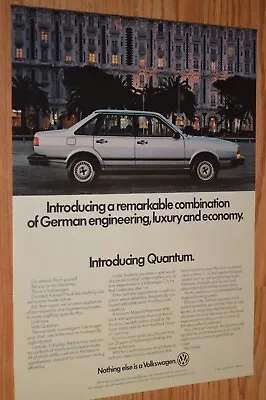 ★★1983 Vw Quantum Original Vintage Advertisement Ad Print 83 Volkswagen • $9.99