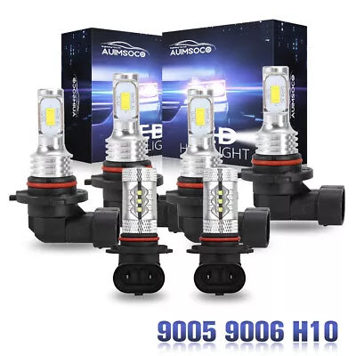 Led Headlights High Low Beam Fog Light For GMC Sierra 2500 HD 2003-2006 White 6x • $39.99