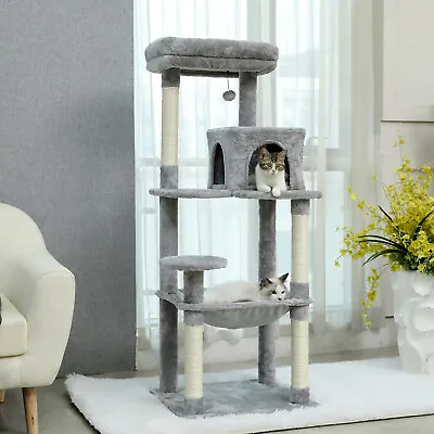 $105.99 • Buy PAWZ Road Cat Tree Tower Scratching Post Scratcher Cats Condo House Bed 143cm