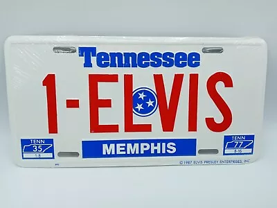 Vtg 1987 ELVIS PRESLEY Memphis Tennessee License Plate Tag 1-ELVIS BRAND NEW • $14.95