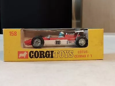 Vintage Corgi 158 LOTUS CLIMAX F1 Very Nice Condition With Original Box • £4.90