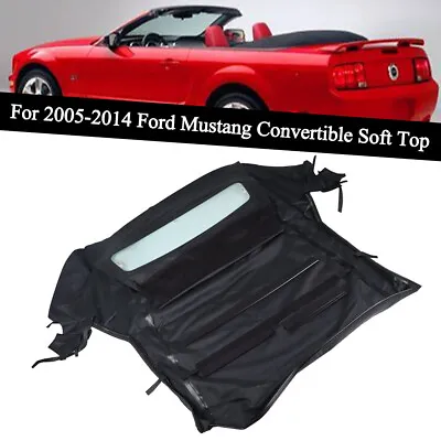 Convertible Soft Top W/DOT Heated Glass Vinyl For 2005-2014 Ford Mustang • $227.32