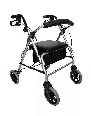 Angel Mobility Lightweight Folding Rollator Zimmer Frame 4 Wheels With Seat • £64.95